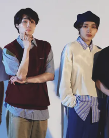宮世琉弥と八村倫太郎が並んでいる画像