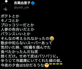 擬人化した投稿時の画像