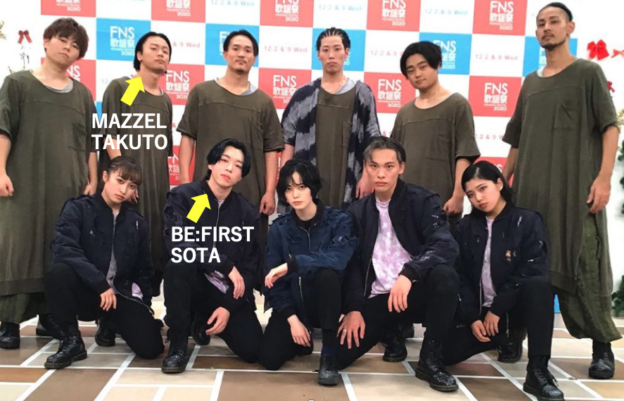 マーゼルのタクト(川縁拓途)とBE:FIRSTが昔共演していた画像