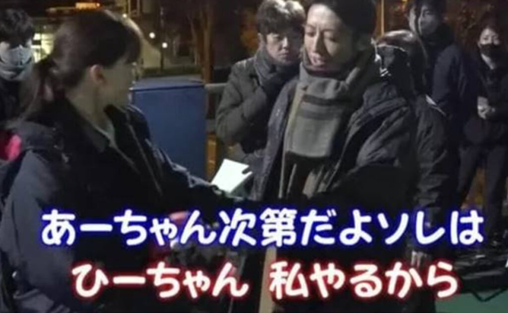 ドラマ天国と地獄の撮影現場の画像