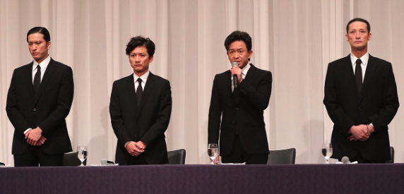 山口達也の事件について謝罪会見を開くTOKIOのメンバー画像