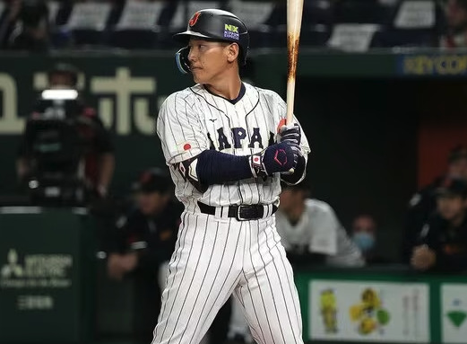 吉田正尚選手WBCに出場している画像
