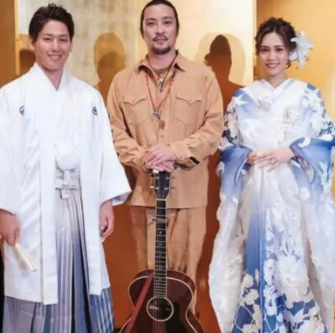 吉田正尚とゆり香夫人の結婚式の画像