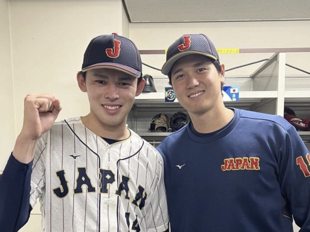 佐々木朗希と大谷翔平の画像