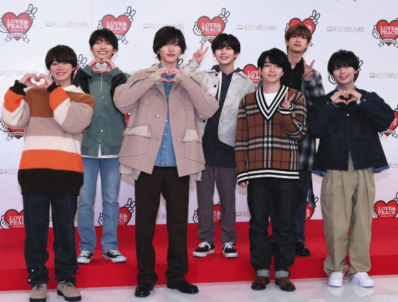 なにわ男子紅白決定時の画像