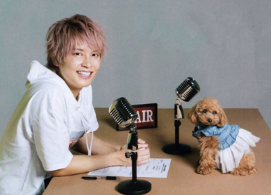 手越祐也と愛犬エマの画像