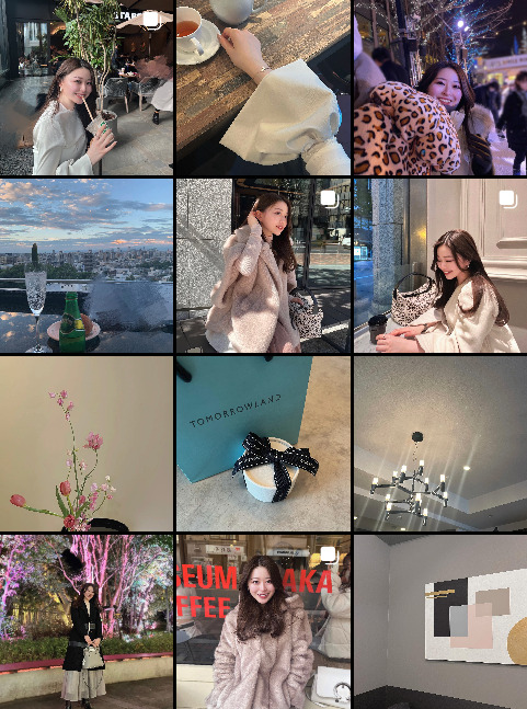 尾崎真衣のインスタ画面