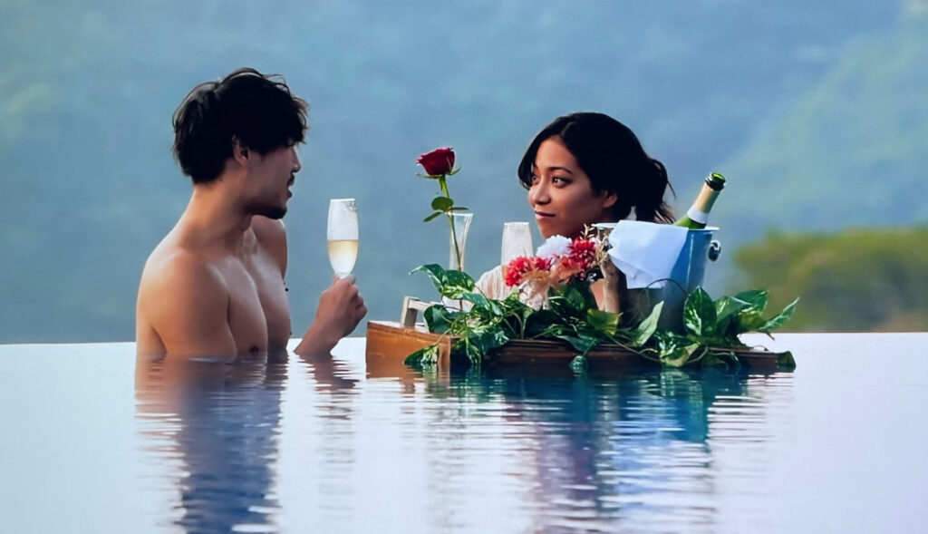 バチェラー長谷川恵一と栃木愛シャの画像