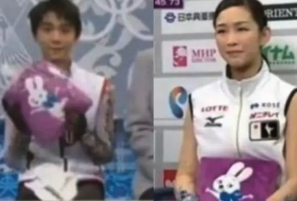 羽生結弦と藤沢亮子お揃い画像