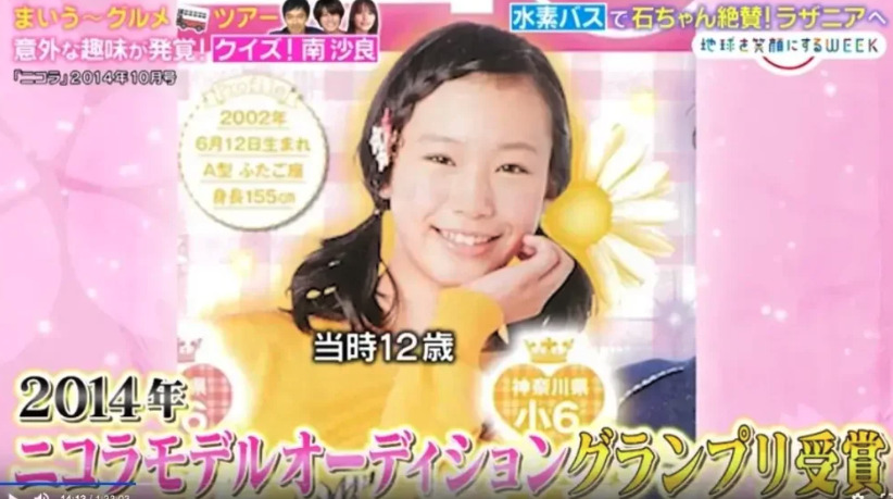 ニコラグランプリ受賞時の南沙良の画像