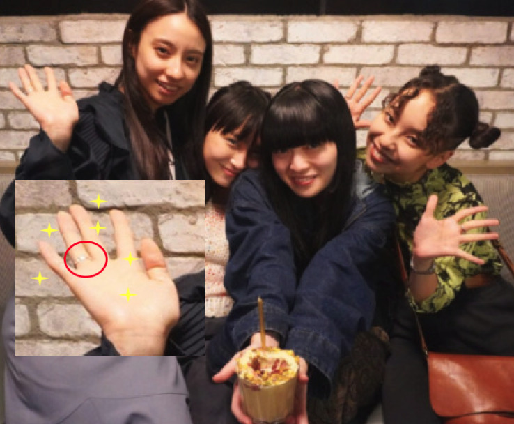 新しい学校のリーダーズKANONが指輪してる画像