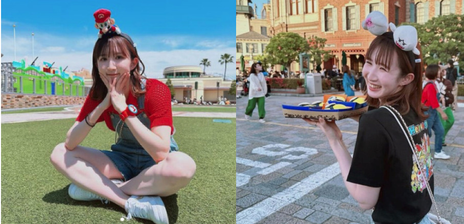 USJを楽しみ早田ひなの画像