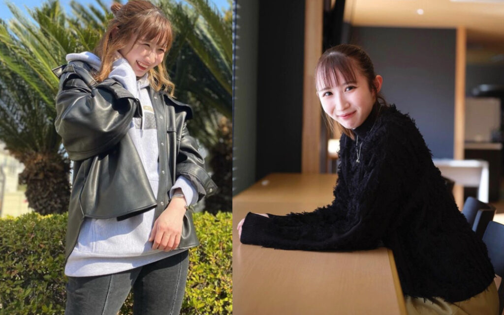 私服姿の早田ひなの画像