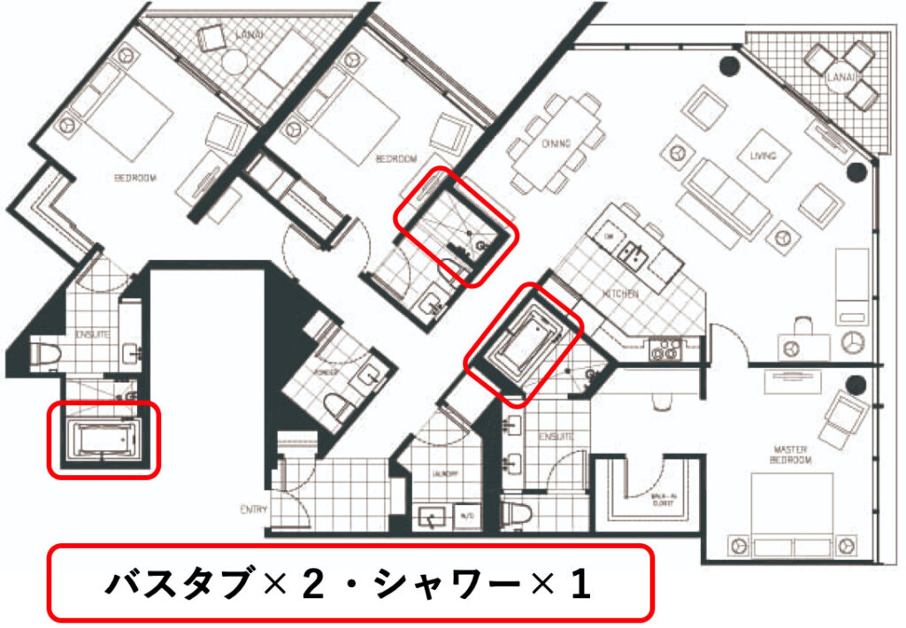 藤島ジュリー景子のハワイの豪邸間取り画像