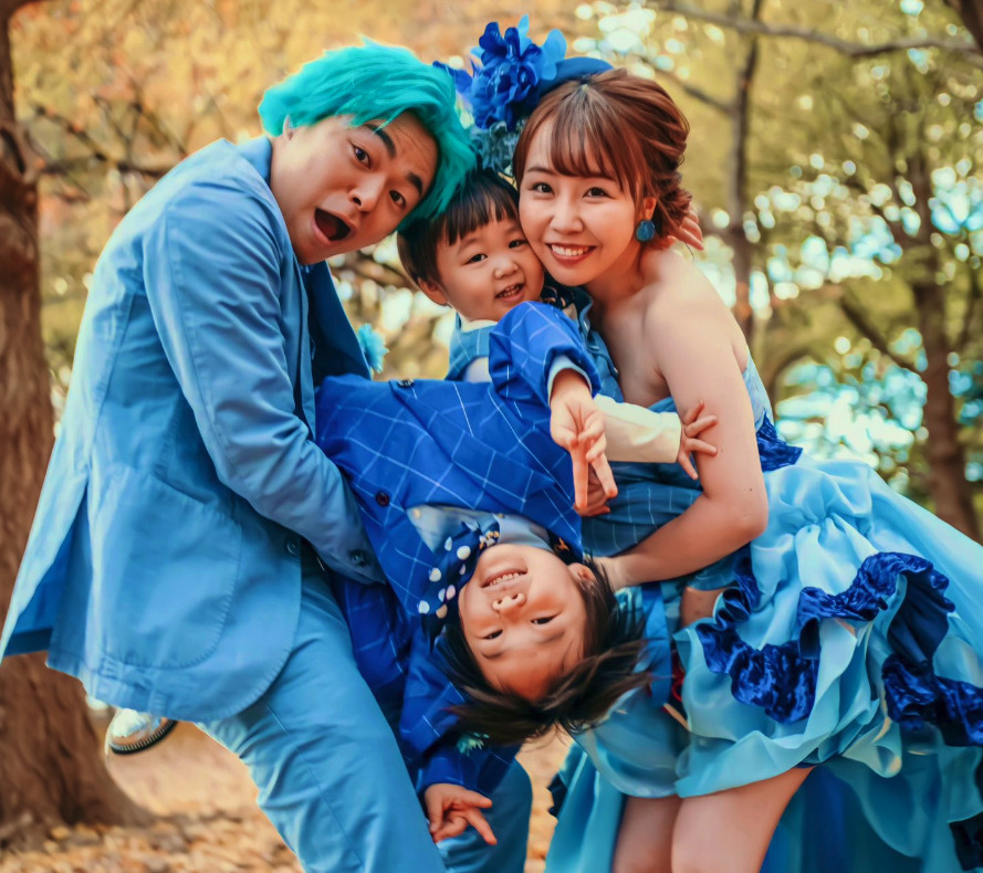 あやなん&しばゆーと子供達の画像
