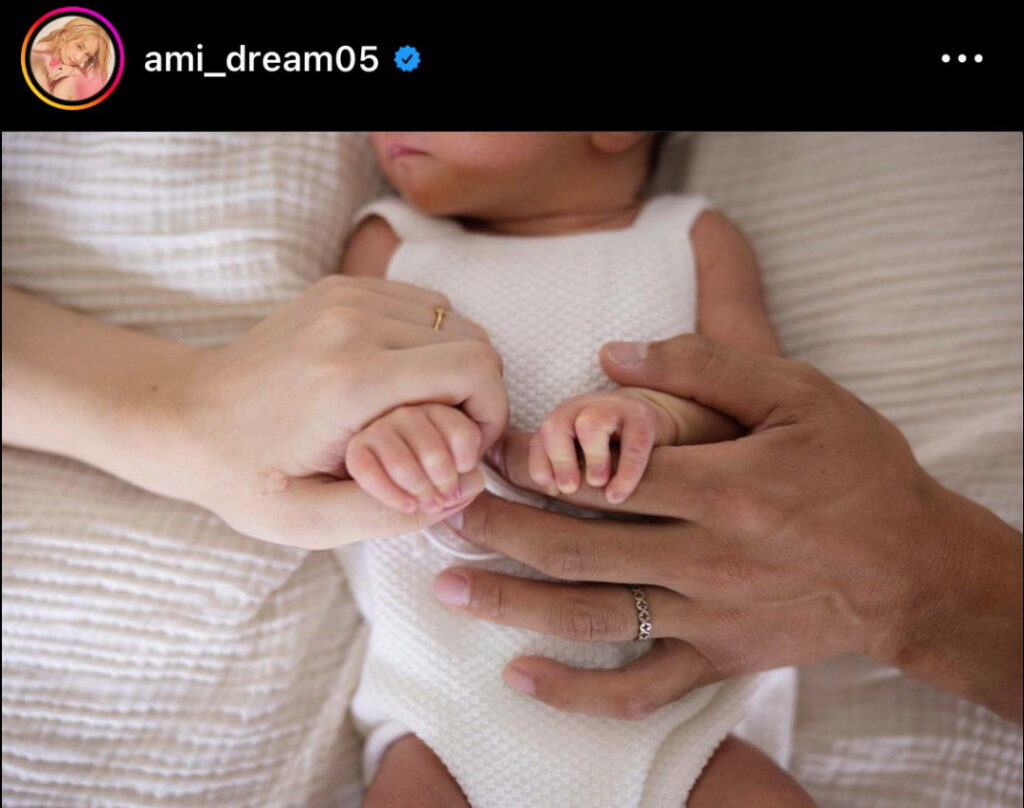 Dream Ami子供出産報告の投稿画像